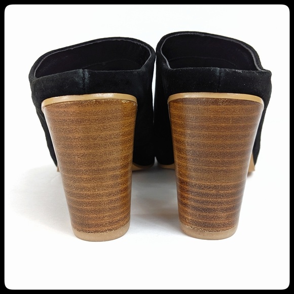 Steve Madden black suede heeled peep-toe, like new - Picture 6 of 7